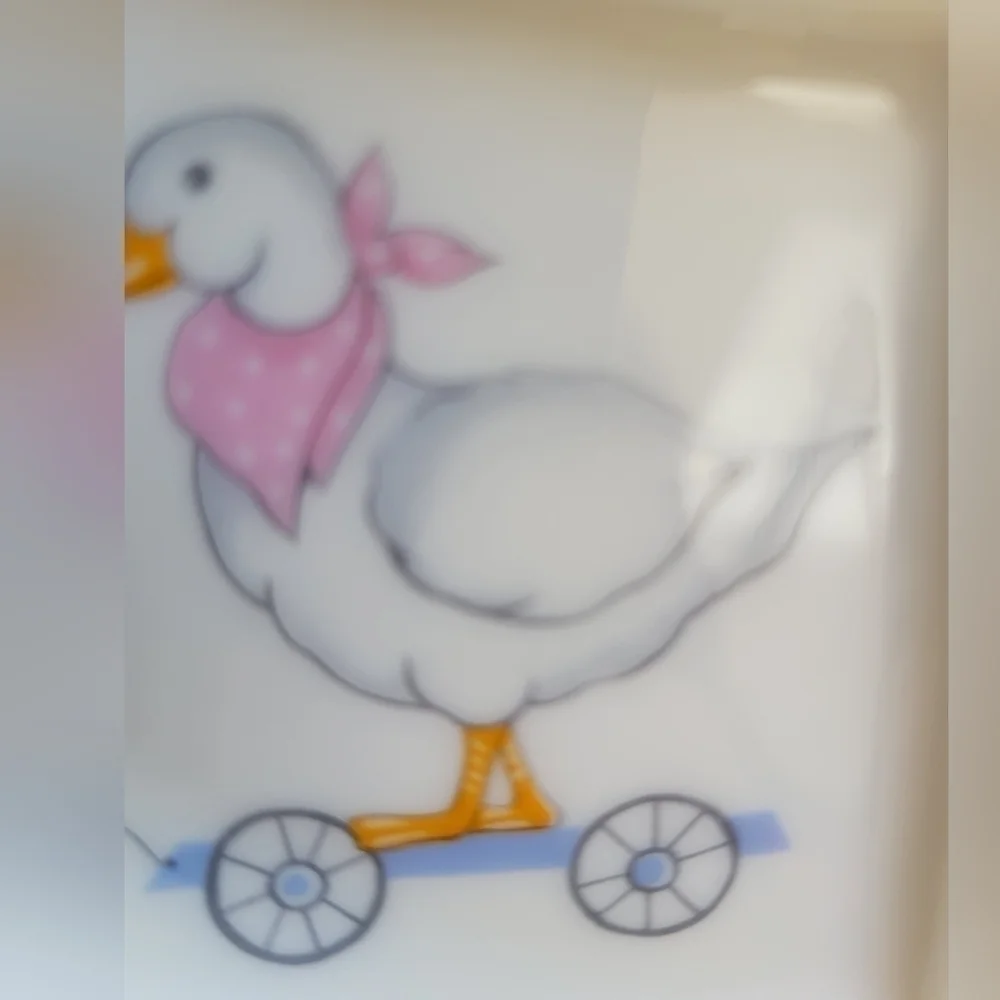 Gorham Baby Plate Toddler Divided Dish China Blue & Pink Gordon Fraser Vintage